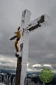 Na samm vrcholu Luznho se nachz crkevn symbol