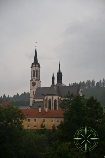 Pohled na klter z msta, kde bvalo vazit vor